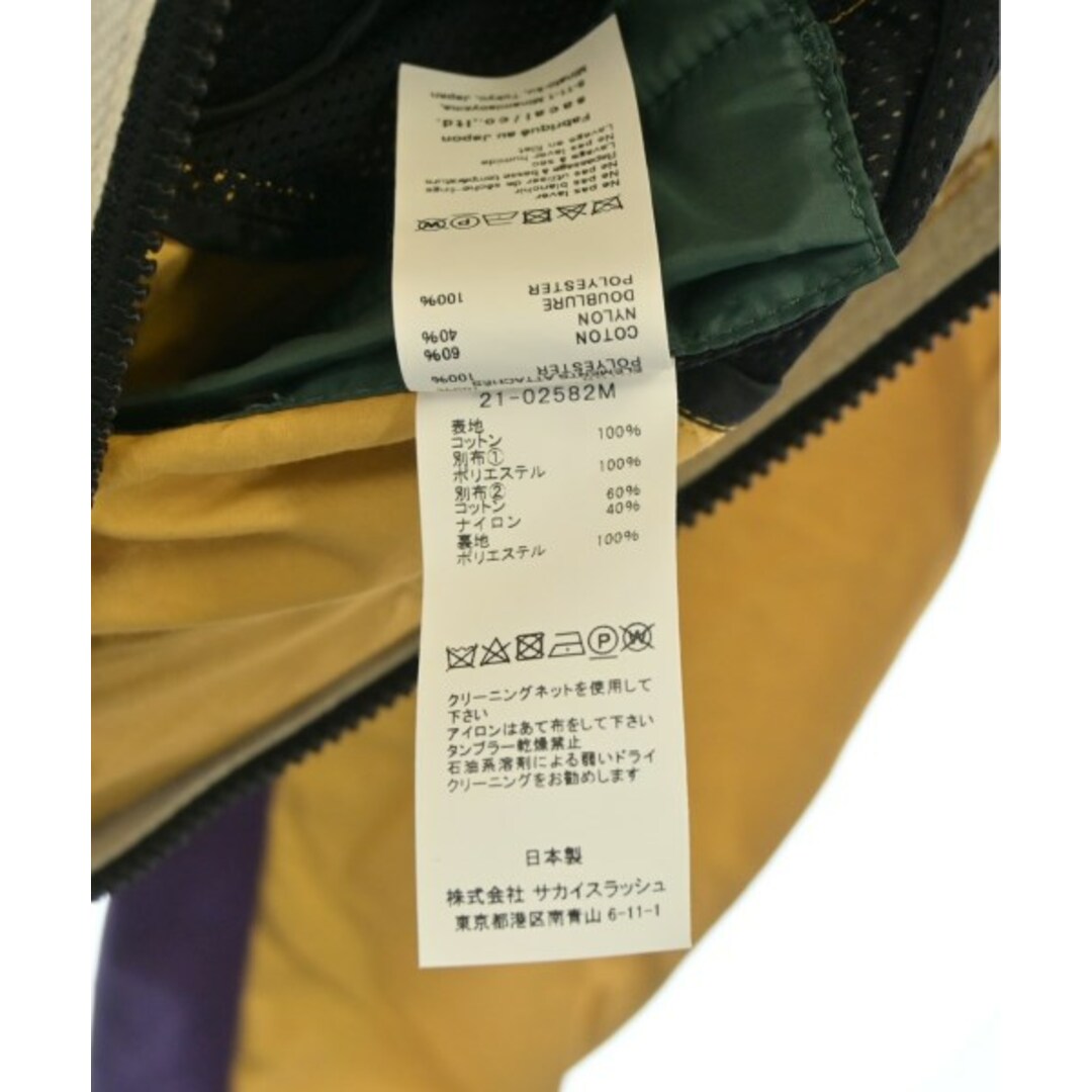 sacai(サカイ)のsacai サカイ ブルゾン（その他） 1(S位) オレンジx紫x緑等 【古着】【中古】 メンズのジャケット/アウター(その他)の商品写真