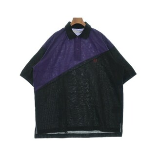 JOHN LAWRENCE SULLIVAN ポロシャツ M 黒x紫 【古着】【中古】