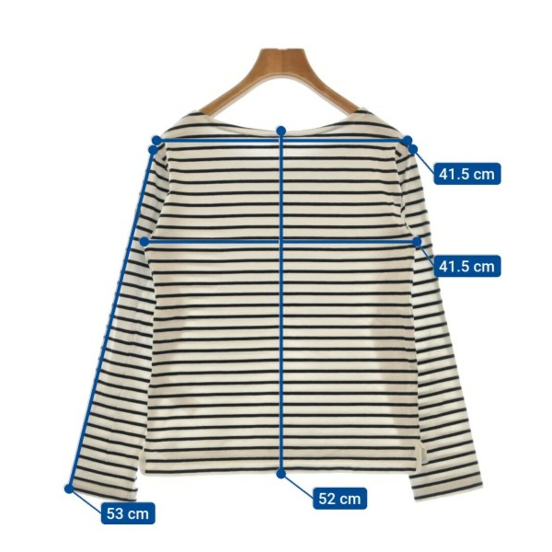 PETIT BATEAU(プチバトー)のPETIT BATEAU Tシャツ・カットソー XS 白x紺(ボーダー) 【古着】【中古】 レディースのトップス(カットソー(半袖/袖なし))の商品写真