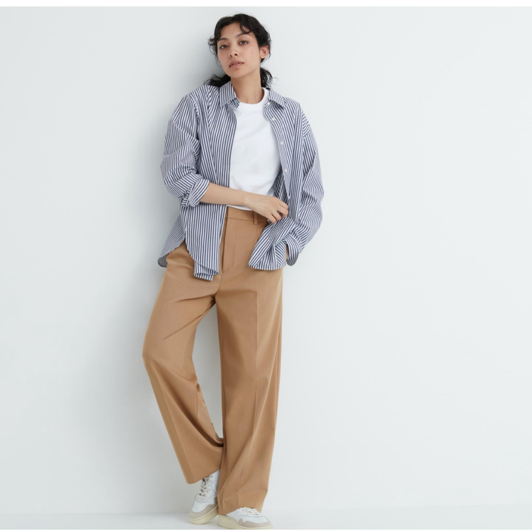 UNIQLO(ユニクロ)のタックワイドパンツ（丈標準69～71cm） レディースのパンツ(カジュアルパンツ)の商品写真