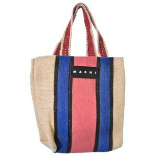 マルニ(Marni)のMARNI マルニ トートバッグ - ベージュx青xピンク等 【古着】【中古】(トートバッグ)