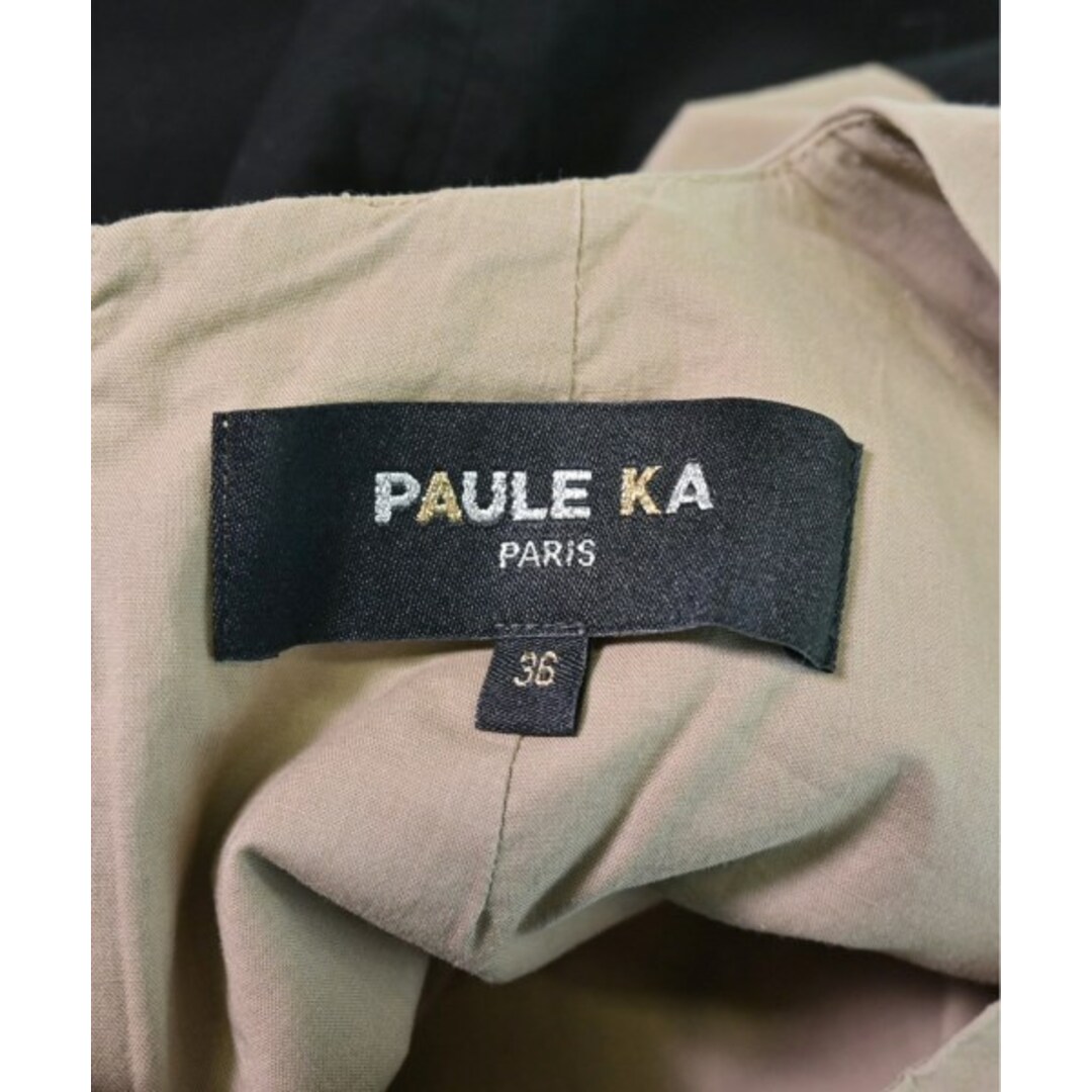PAULE KA(ポールカ)のPAULE KA ポールカ ワンピース 36(XS位) 黒xベージュ 【古着】【中古】 レディースのワンピース(ひざ丈ワンピース)の商品写真