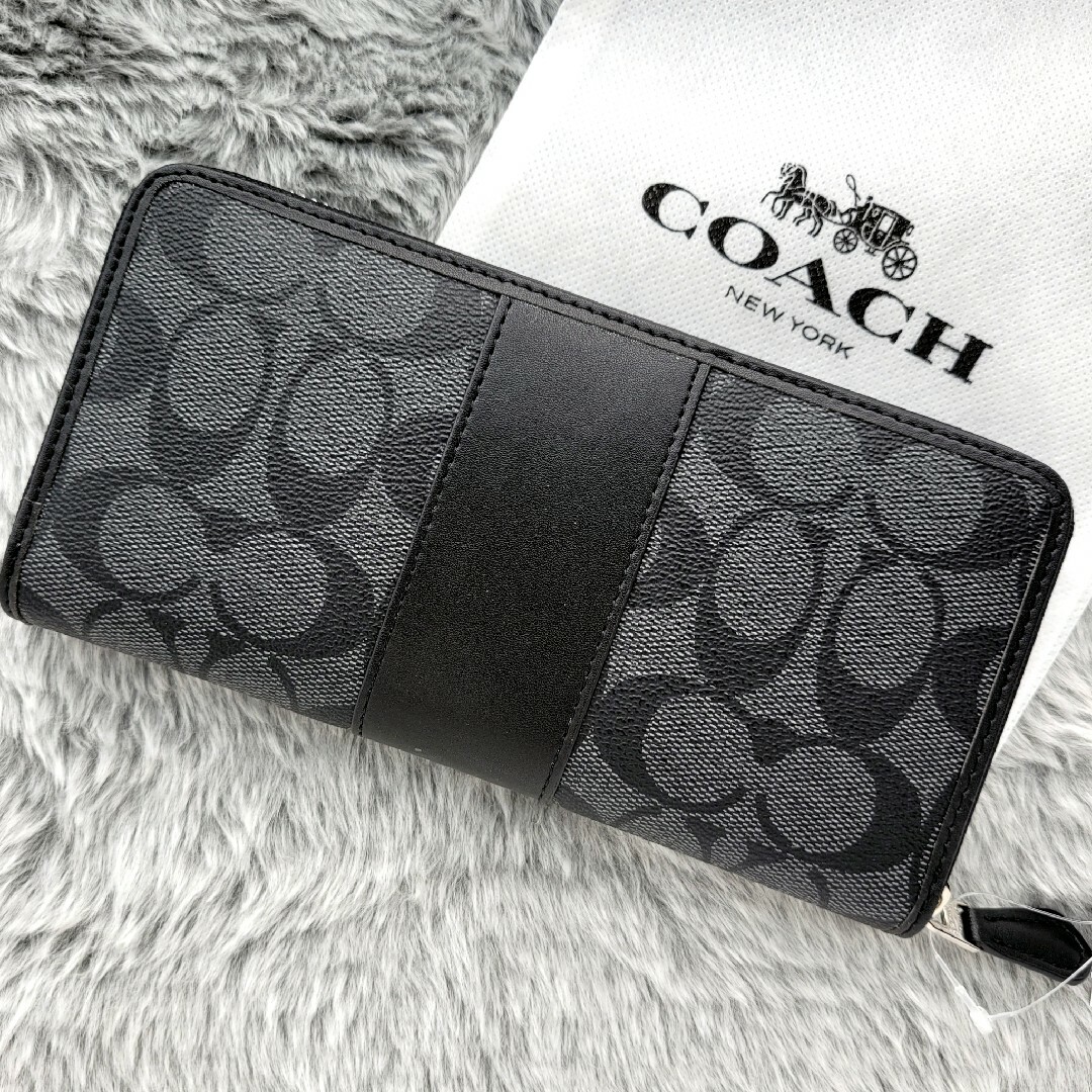 COACH(コーチ)の【新品未使用】COACH コーチ 長財布 シグネチャー 定番 人気 レザー 兼用 レディースのファッション小物(財布)の商品写真