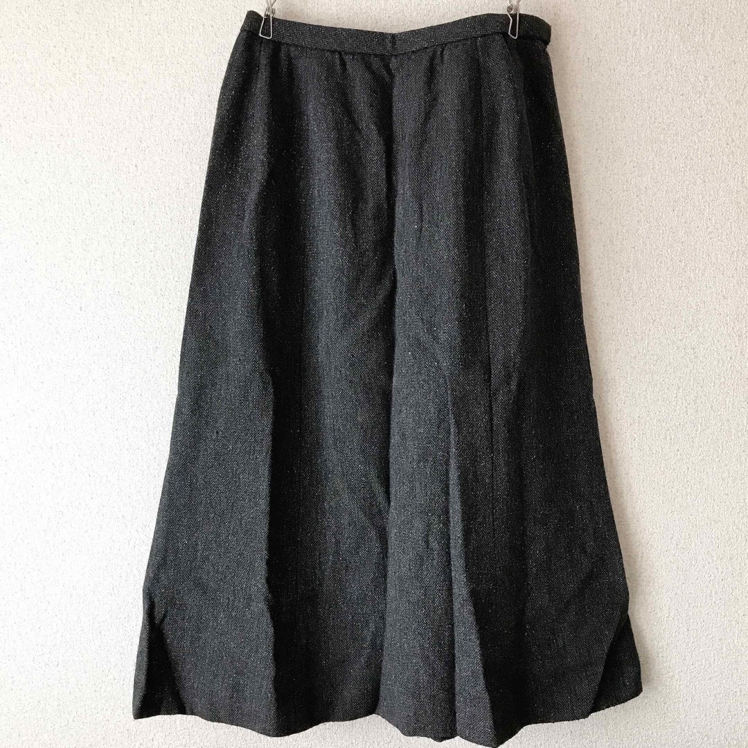 leilian(レリアン)のレリアン　ウール シルク ツイード フレア スカート 上品 グレー　9号 レディースのスカート(ひざ丈スカート)の商品写真
