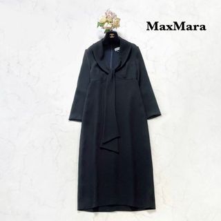 【土日特価】MaxMara/マックスマーラ:白タグ/総プリーツワンピ・ベルト付