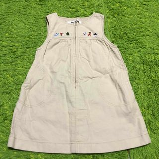 ファミリア 肩フリル 半袖ワンピース ハーフジップアップ リアちゃん コットン 春秋夏 キッズ 女の子用 120サイズ ピンク Familiar