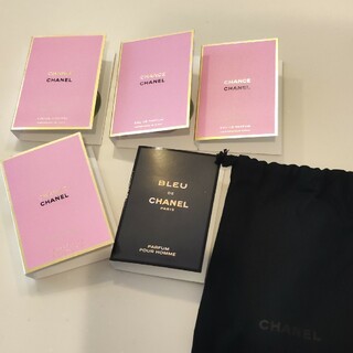 シャネル(CHANEL)のシャネル サンプル 香水 チャンス など5個と、巾着1個付き(ノベルティグッズ)