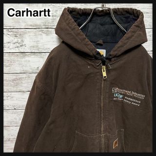 YL2【US輸入】Carhartt　アクティブジャケット【2XL相当】焦げ茶色