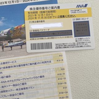 エーエヌエー(ゼンニッポンクウユ)(ANA(全日本空輸))の最新ANA株主優待券 〜2024.11.30搭乗券と優待サービス券付き(航空券)