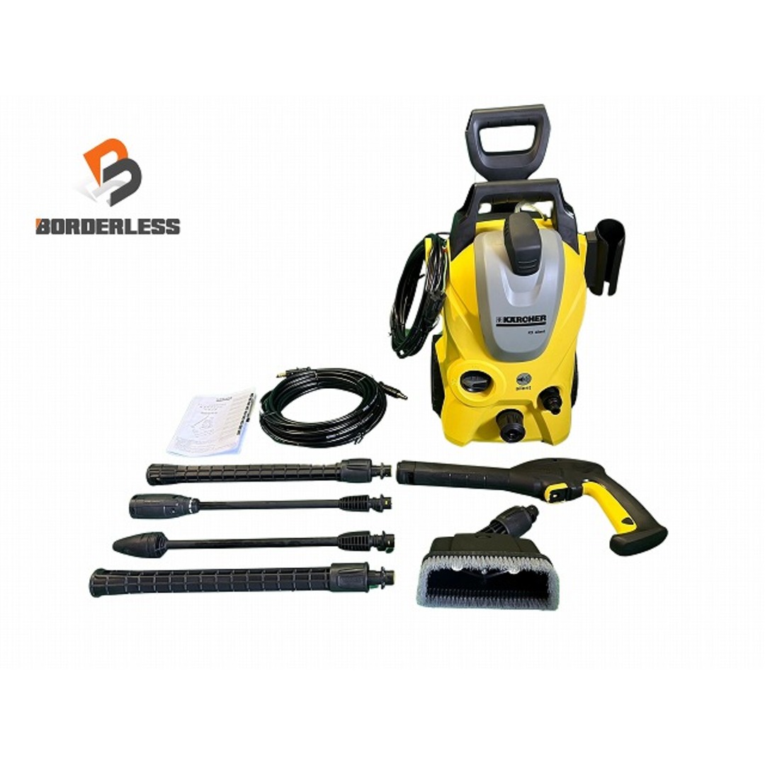 バイク☆美品☆KARCHER ケルヒャー 高圧洗浄機 K3 silent/K3 サイレント ベランダ 100V 60Hz 西日本 ホース＋ガン付 81659