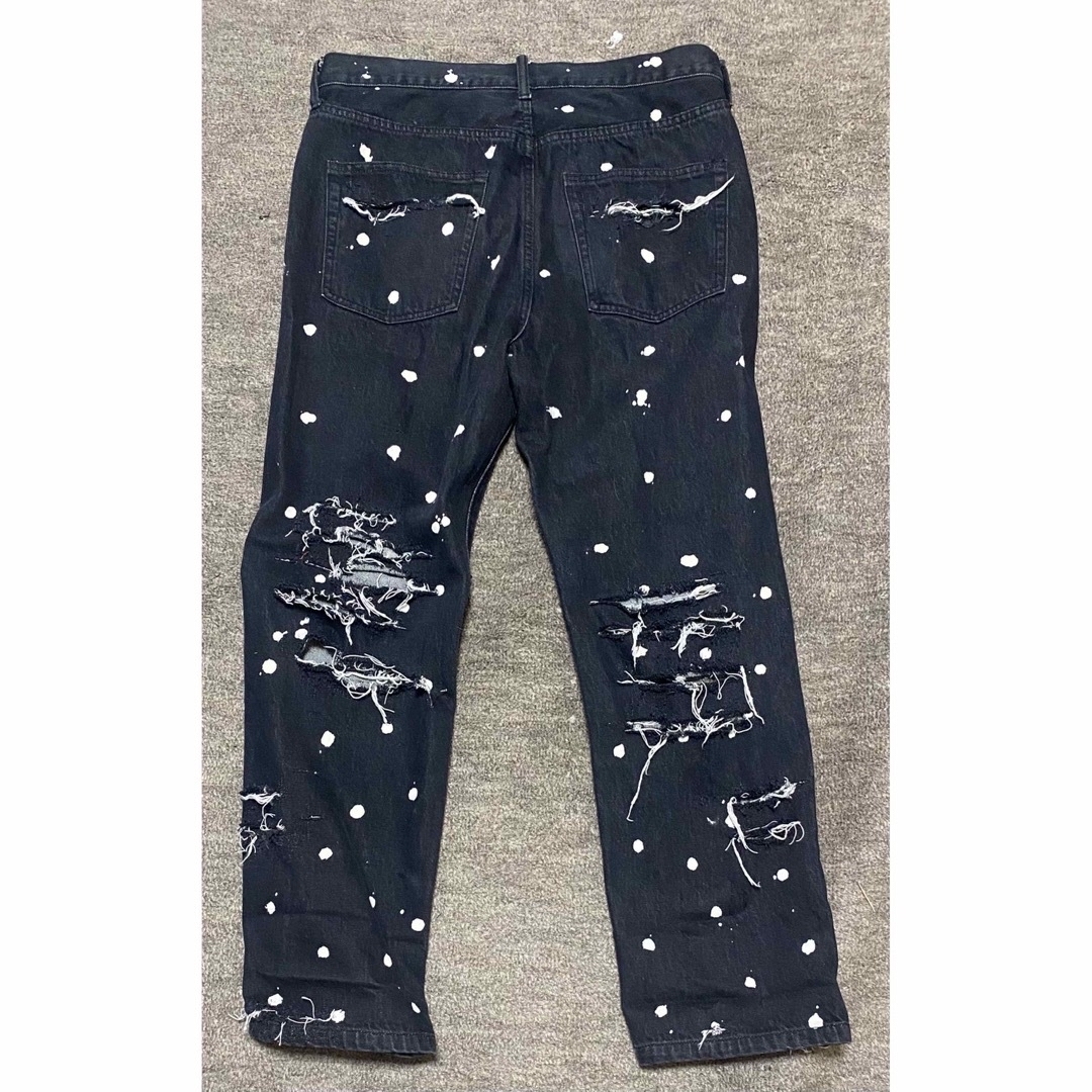 TRAVS ACID WASH DAMAGE DENIM PANTS パンツtravs