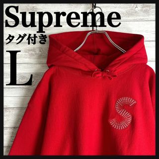 Supreme シュプリーム　肉厚　刺繍Sロゴ バイカラー パーカー