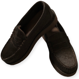 セバコ(SEBAGO)の未使用　セバゴSEBAGO ハラコ　コインローファー　UK4.5 ダークブラウン(ローファー/革靴)