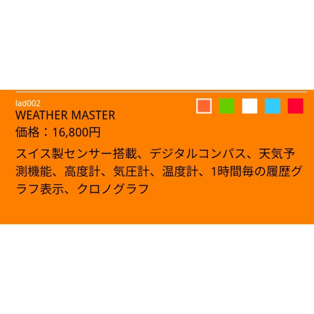 LAD WEATHER(ラドウェザー)のラドウェザー反転モデル メンズの時計(腕時計(デジタル))の商品写真