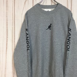 カンゴール(KANGOL)の【カンゴール スウェット】 両袖ビッグロゴ クルーネック M 古着(スウェット)