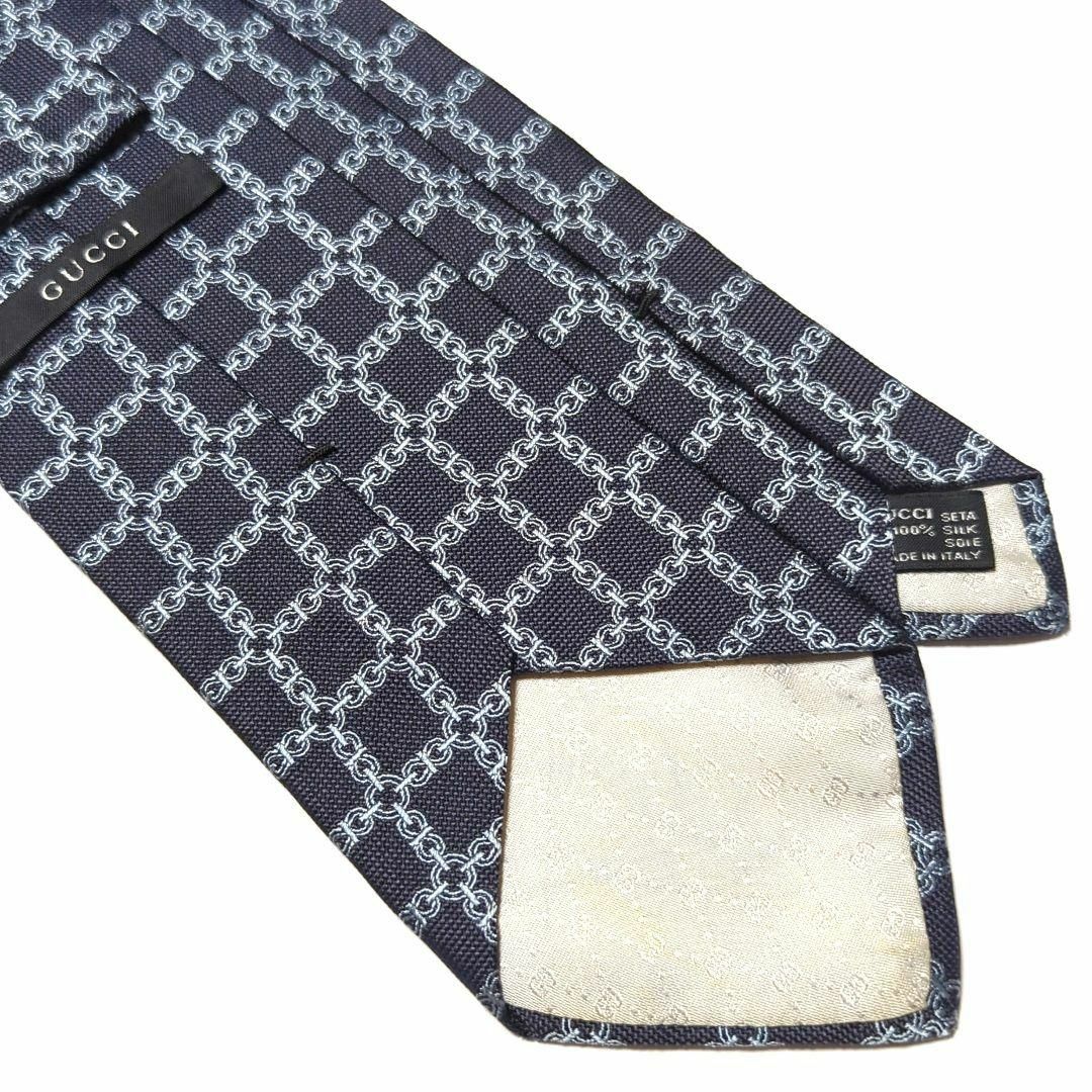 Gucci - グッチ ネクタイ チェック 刺繍 ハイブランド 高級シルク