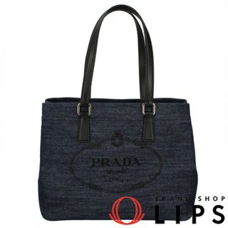 プラダ(PRADA)のプラダ ヴィテロ トートバッグ  1BG356 デニム/レザー レディーストートバッグ
 ブルー【中古】(トートバッグ)