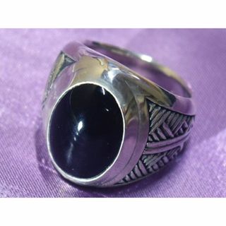 bIRTHRE Oval Stone Ring Black Onyx 19号(リング(指輪))