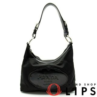 美品 プラダ サイド フリル ワンショルダーバッグ ハンドバッグ ナイロン レディース PRADA 【1-0124025】