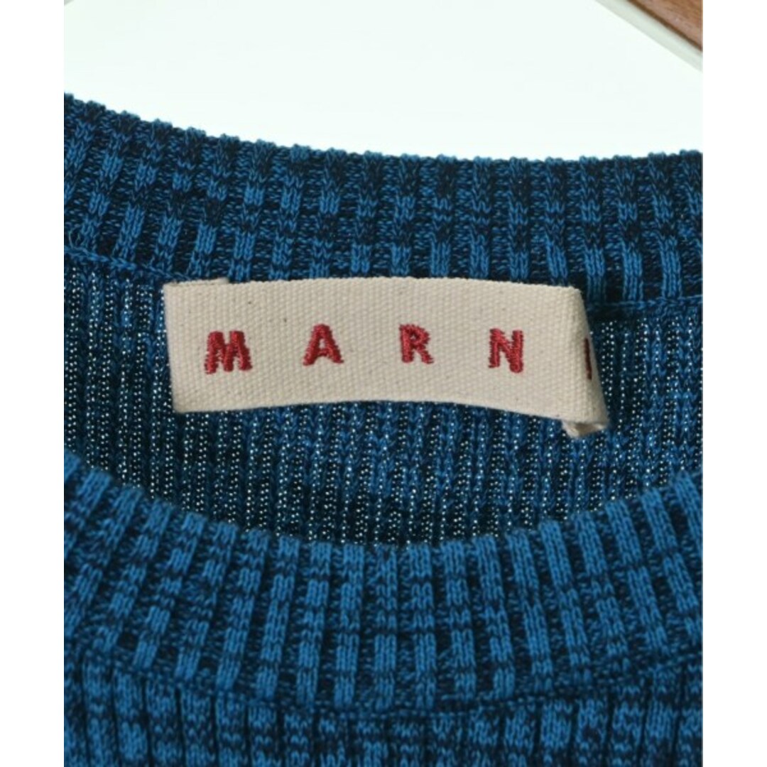 Marni(マルニ)のMARNI マルニ ニット・セーター 38(S位) 青x黒 【古着】【中古】 レディースのトップス(ニット/セーター)の商品写真