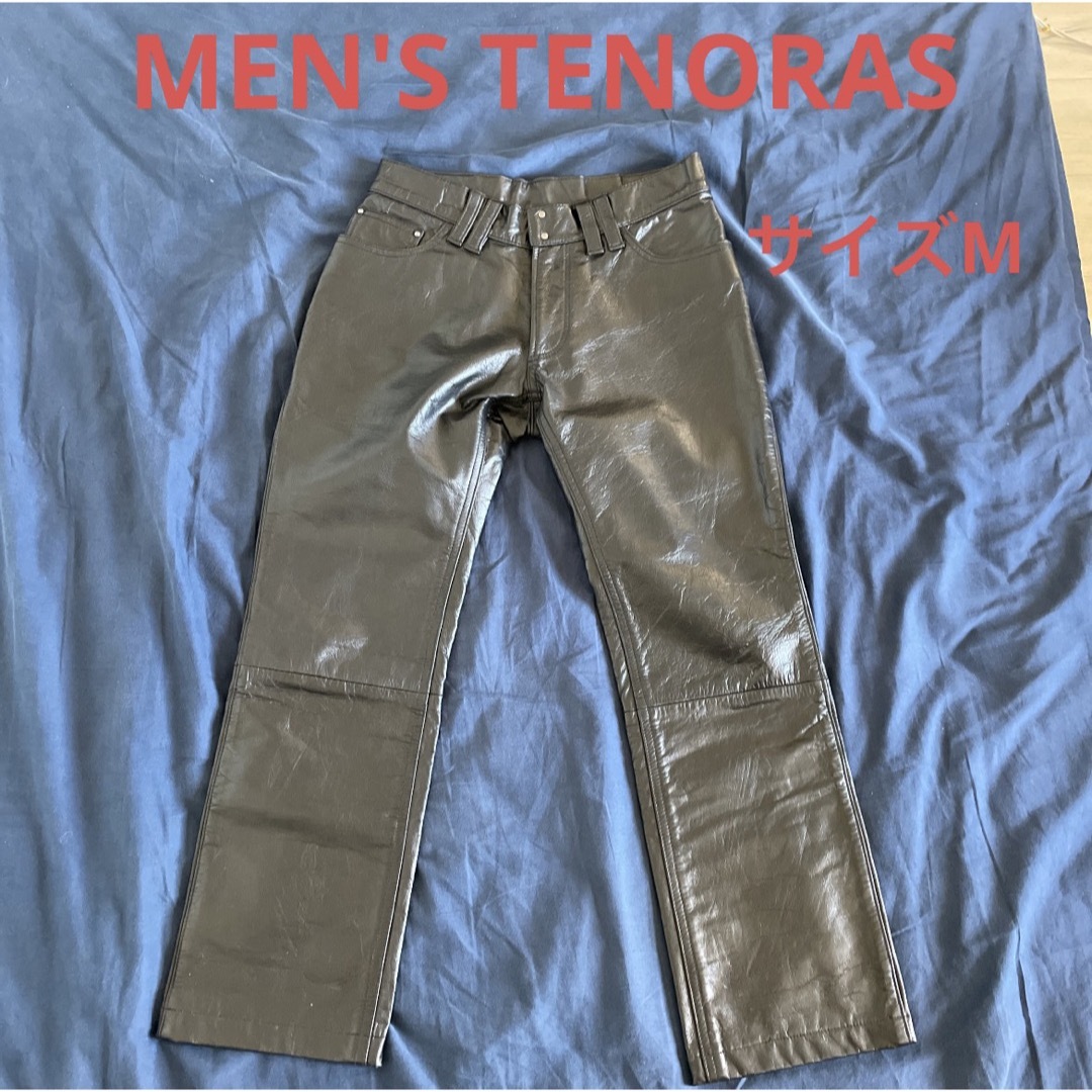 MEN'S TENORAS メンズディノラス　牛革レザーパンツ　ブラック　M