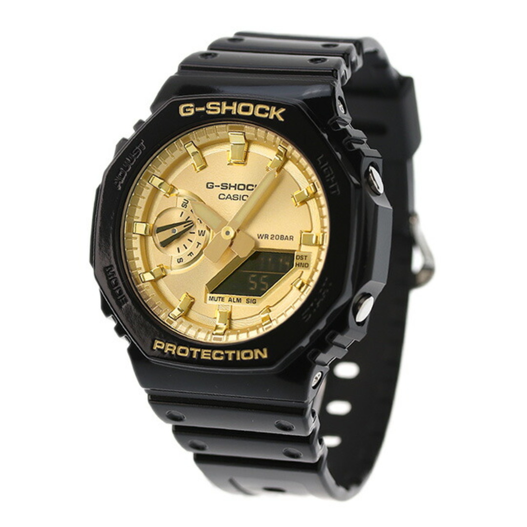 CASIO(カシオ)の【新品】カシオ CASIO G-SHOCK 腕時計 メンズ GA-2100GB-1ADR Gショック アナログデジタル 2100シリーズ クオーツ ブラック/ゴールドxブラック アナデジ表示 メンズの時計(腕時計(アナログ))の商品写真