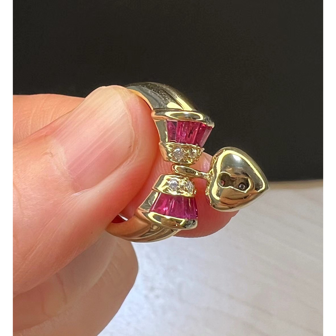 天然ルビー ダイヤモンド リング 0.88ct k18 r アクセサリー 天然ルビー ダイヤモンド リング 0.88ct k18 r アクセサリー