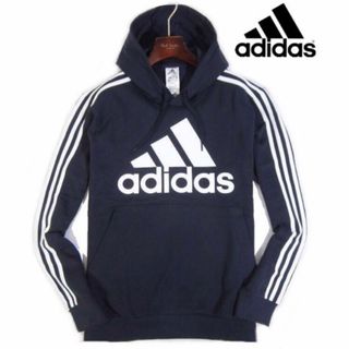 アディダス(adidas)の【adidas/アディダス】裏フリース スウェットパーカー XOサイズ・ネイビー(パーカー)