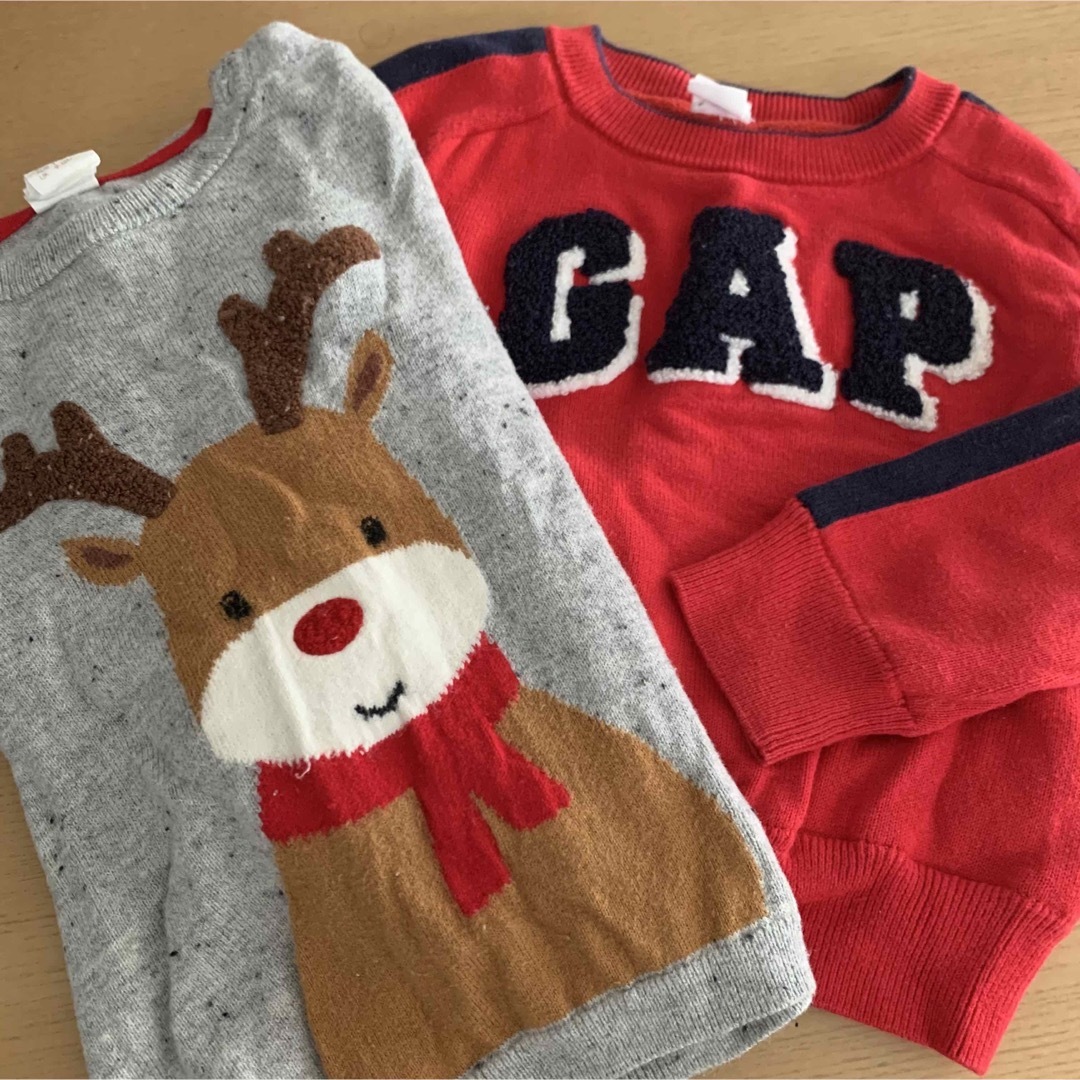 babyGAP(ベビーギャップ)のニット２枚セット キッズ/ベビー/マタニティのベビー服(~85cm)(ニット/セーター)の商品写真