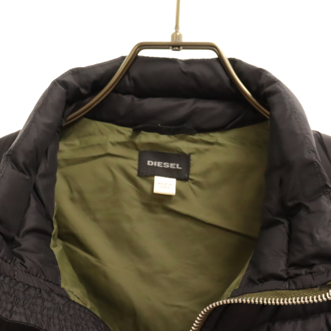 DIESEL(ディーゼル)のDIESEL ディーゼル 18AW ジップアップ ナイロンダウンベスト00E8F203 カーキ メンズのジャケット/アウター(ダウンベスト)の商品写真