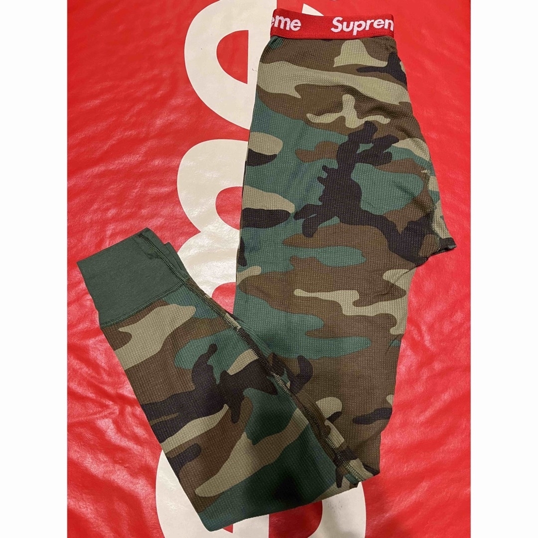 Supreme Hanes Thermal パンツ迷彩 サイズM