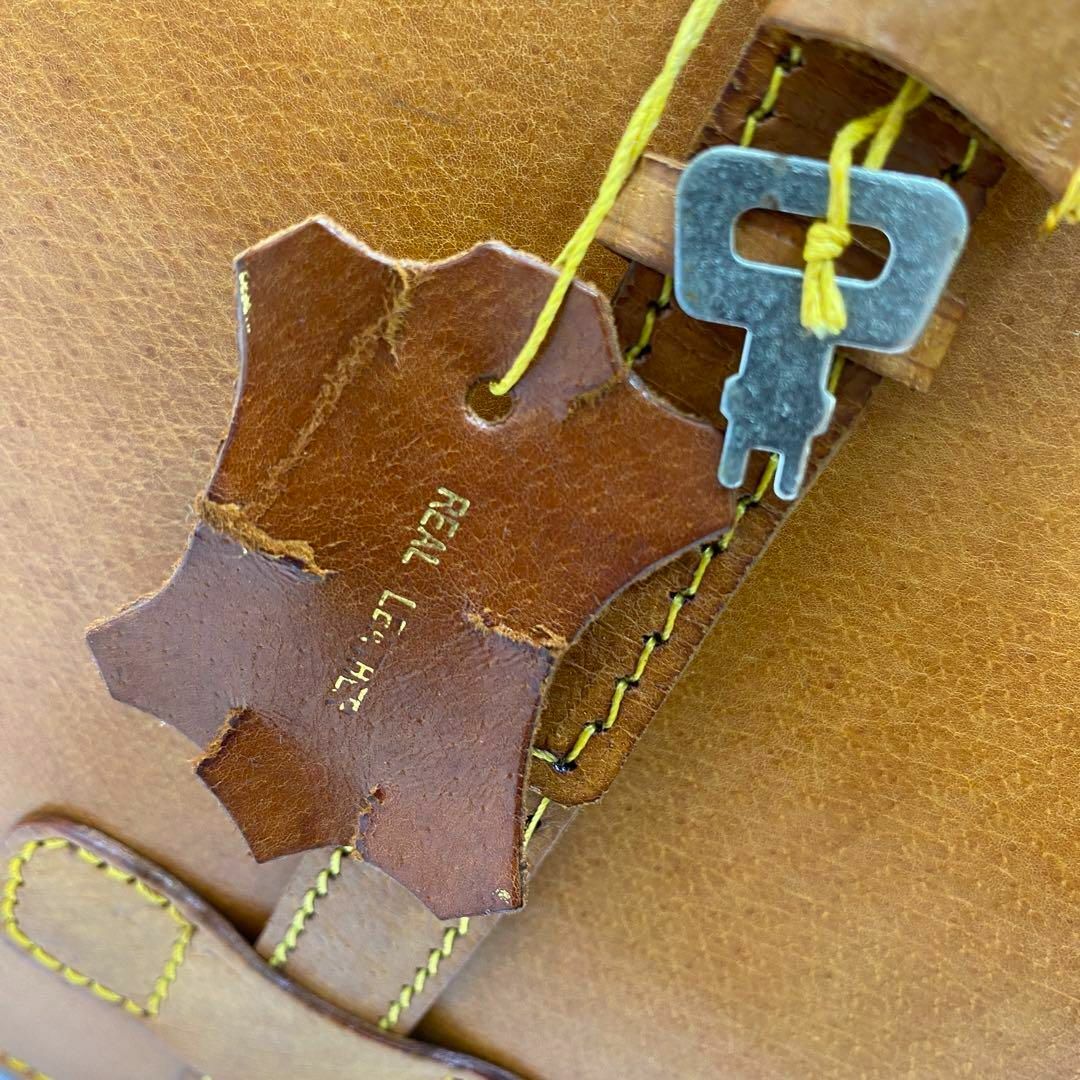REAL LEATHER レザーアンティーク風ドクターバッグ ダレス 鍵付 REAL LEATHER レザーアンティーク風ドクターバッグ ダレス 鍵付