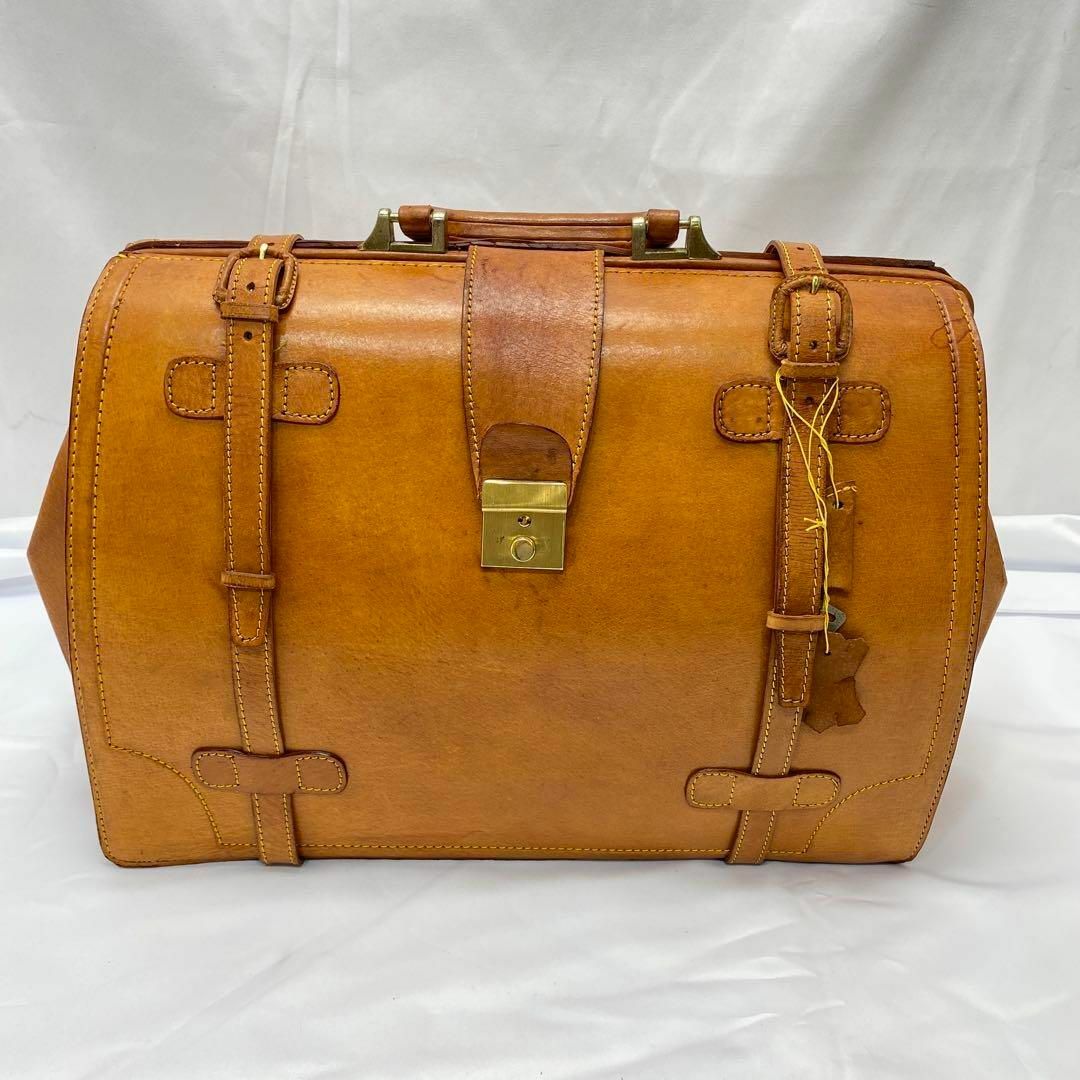REAL LEATHER レザーアンティーク風ドクターバッグ ダレス 鍵付 REAL LEATHER レザーアンティーク風ドクターバッグ ダレス 鍵付