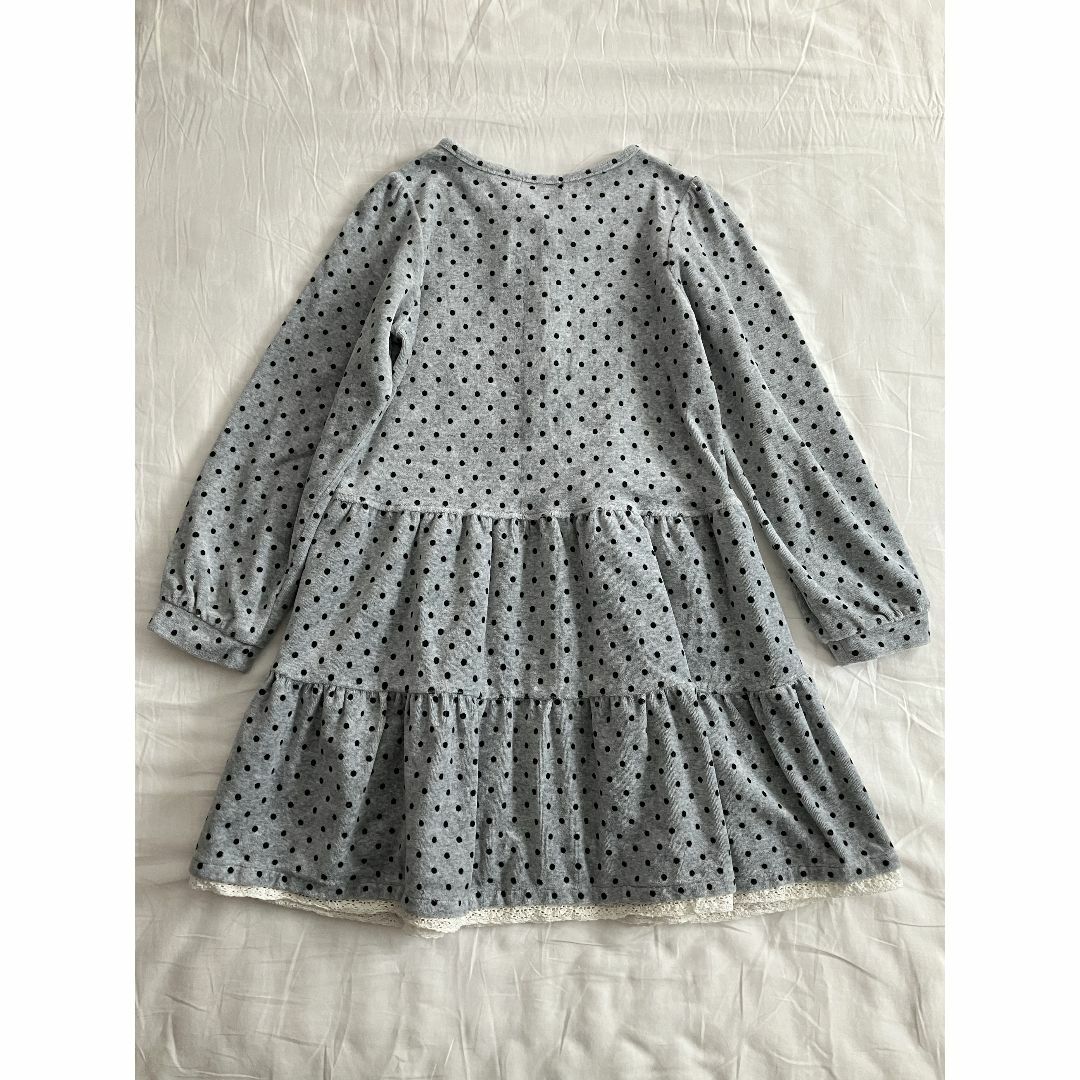 OLIVEdesOLIVE(オリーブデオリーブ)のOLIVE des OLIVE DOLL｜ワンピース　130・グレー×ドット キッズ/ベビー/マタニティのキッズ服女の子用(90cm~)(ワンピース)の商品写真