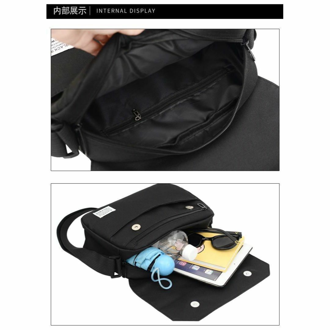 ショルダーバッグ　ブラック　黒 斜めがけ 　ボディバッグ   バッグ　鞄 レディースのバッグ(ショルダーバッグ)の商品写真