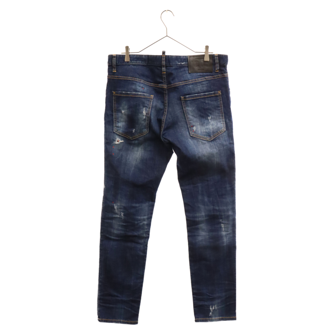 DSQUARED2 ディースクエアード 20AW SKATER JEAN ダメージ加工 ストレッチスキニーデニムパンツ インディゴ S79LA0009