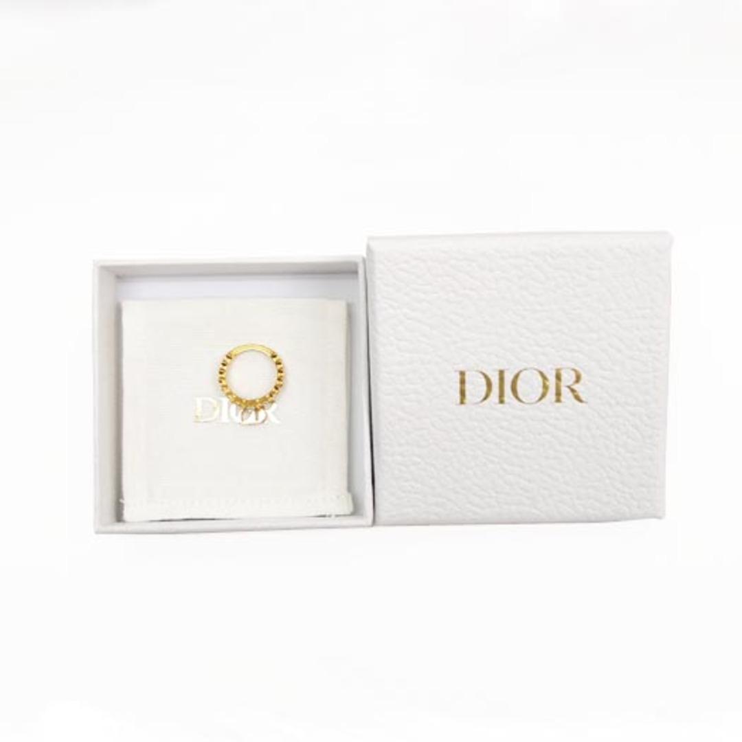 Christian Dior(クリスチャンディオール)のクリスチャン ディオール CDロゴ ラインストーン リング #M メタル クリスタル ゴールド 指輪 レディースのアクセサリー(リング(指輪))の商品写真