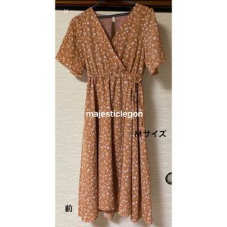 マジェスティックレゴン(MAJESTIC LEGON)の【美品】ワンピース　花柄(ロングワンピース/マキシワンピース)