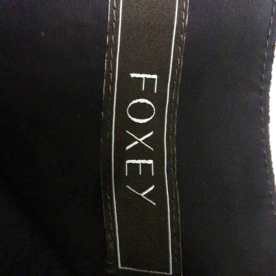 FOXEY(フォクシー)の美品 FOXEY フォクシー CHARLOTTE 41836 ワンピース 1点 38 S ウール キュプラ コットン ひざ丈 長袖 ミッドナイトブルー レディース AY4698A22  レディースのワンピース(ミニワンピース)の商品写真