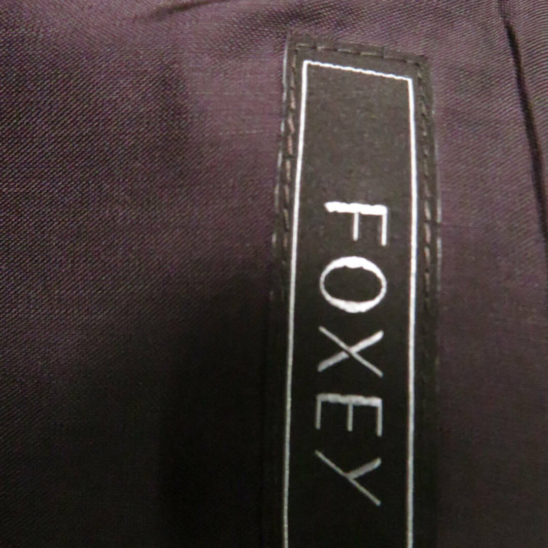 FOXEY(フォクシー)の美品 FOXEY フォクシー CHARLOTTE 41836 ワンピース 1点 38 S ウール キュプラ コットン ひざ丈 長袖 バイオレット レディース AY4699A22  レディースのワンピース(ミニワンピース)の商品写真