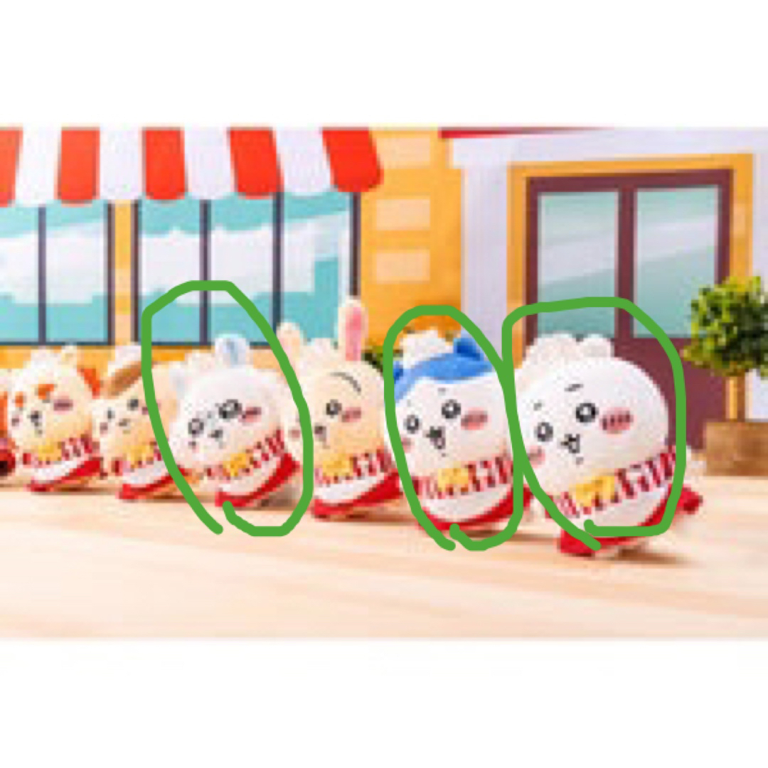 ちいかわ - ちいかわ ちいかわレストラン ホール担当なマスコット3点