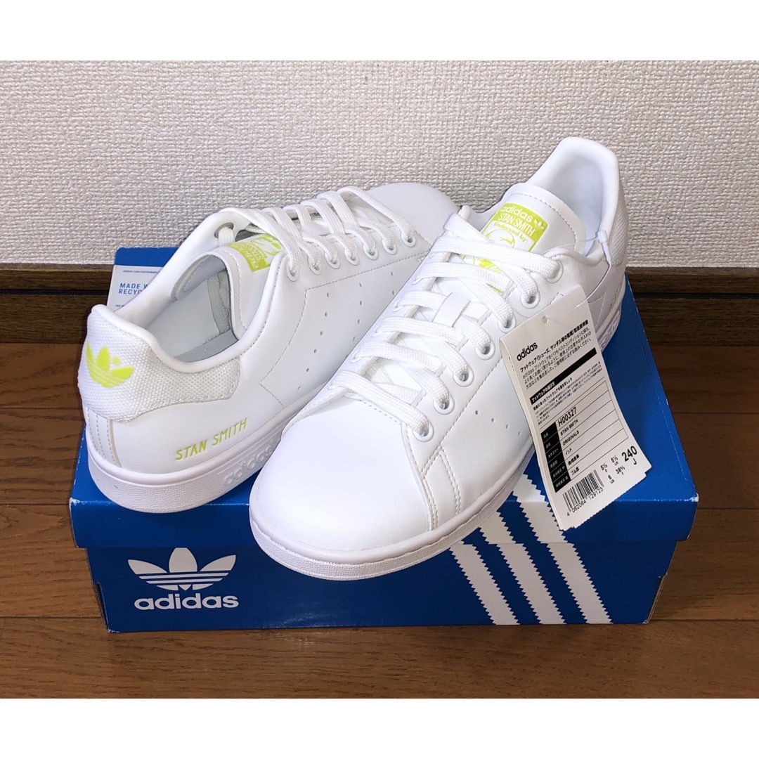 adidas(アディダス)の24cm 新品 adidas オリジナルス スタンスミス イエロー 蛍光 黄 白 レディースの靴/シューズ(スニーカー)の商品写真