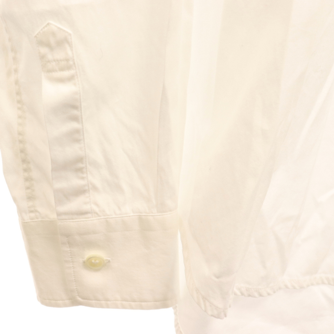 COMME des GARCONS SHIRT コムデギャルソンシャツ ネックウール素材切り替え ロングスリーブ シャツ 長袖シャツ ホワイト S23918677センチ身幅