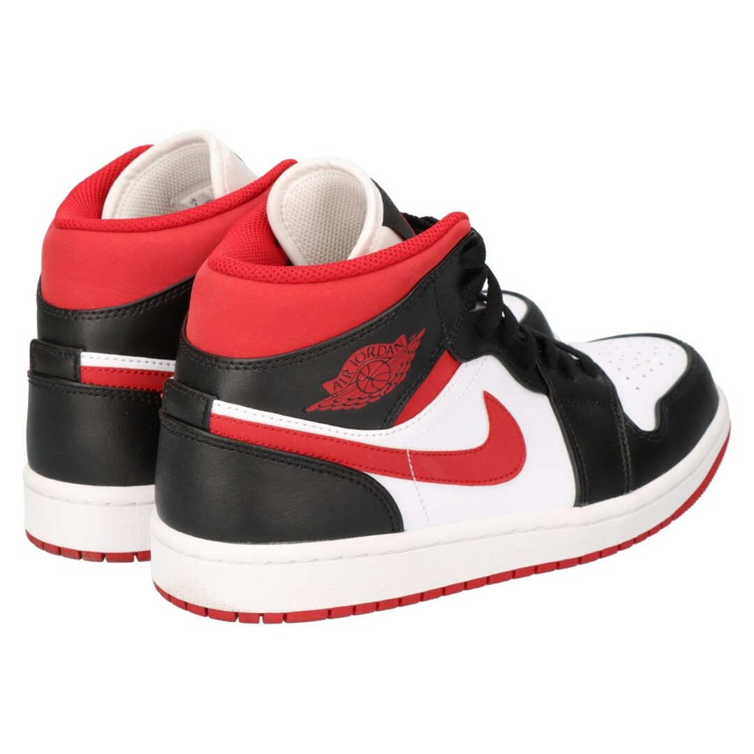 NIKE(ナイキ)のNIKE ナイキ AIR JORDAN 1 MID WHITE/GYM RED-BLACK 554724-122 エアジョーダン1 ミッド ハイカットスニーカー レッド US7/25cm レディースの靴/シューズ(スニーカー)の商品写真