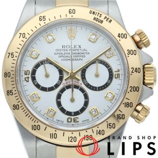 ロレックス(ROLEX)のロレックス コスモグラフ デイトナ エル プリメロ 8Pダイヤ 逆6文字盤 Cosmograph Daytona 16523G(S) 箱 保証書 K18YG/SS メンズ時計 ホワイト 仕上げ済 1993年 美品 【中古】(その他)