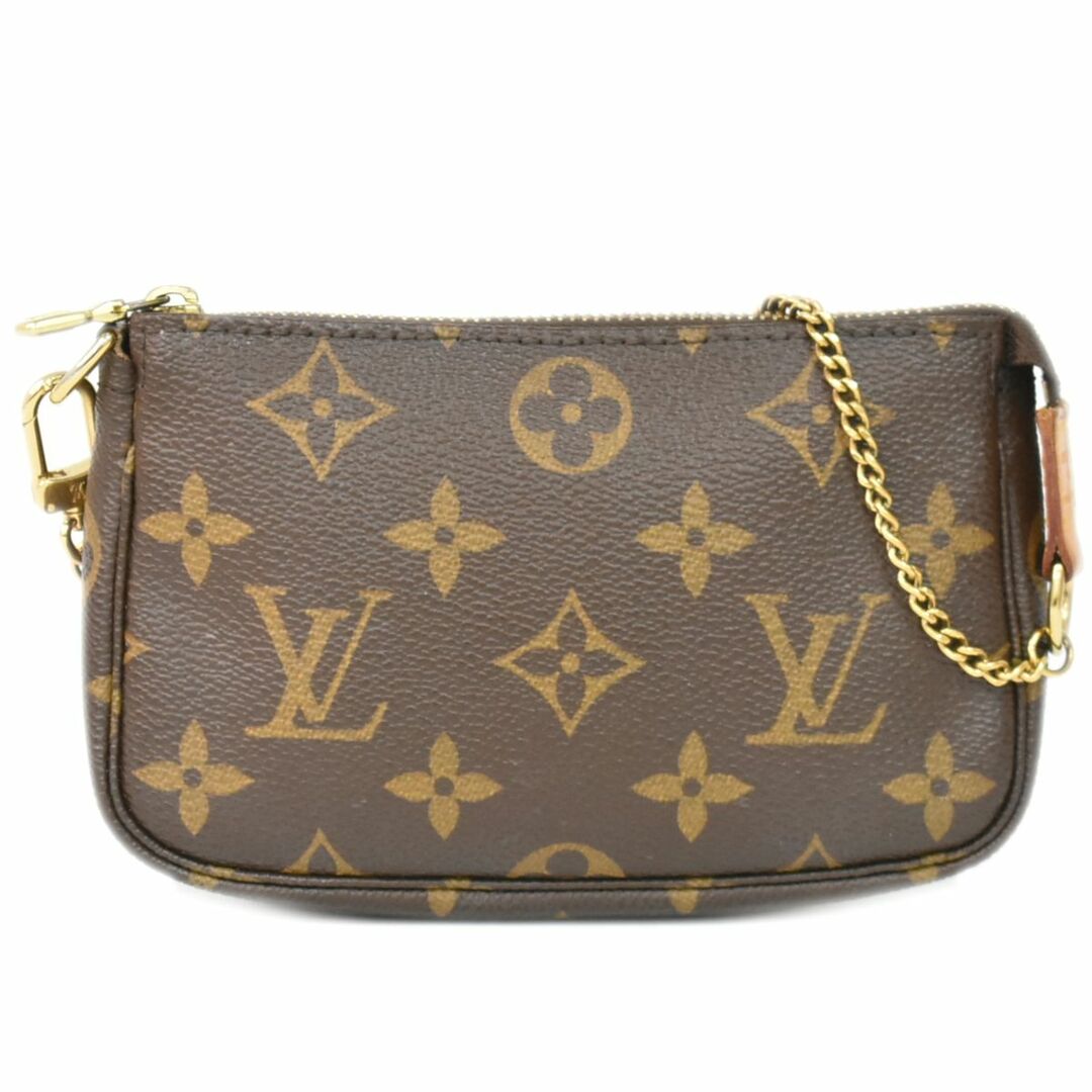 本物 ルイヴィトン LOUIS VUITTON LV ミニポシェットアクセソワール モノグラム アクセサリーポーチ ハンドバッグ ブラウン M58009 ビトン バッグレディース