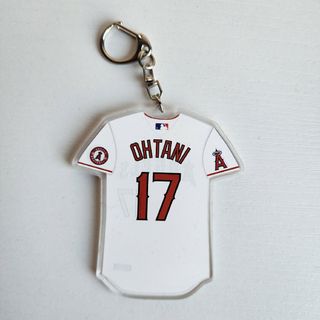 MLB　ロサンゼルス・エンゼルス　野球　ユニフォームキーホルダー　大谷翔平　白い(応援グッズ)