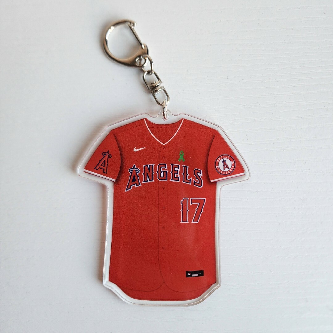 新品　MLB　ロサンゼルス・エンゼルス　野球　ユニフォームキーホルダー　大谷翔平 スポーツ/アウトドアの野球(応援グッズ)の商品写真