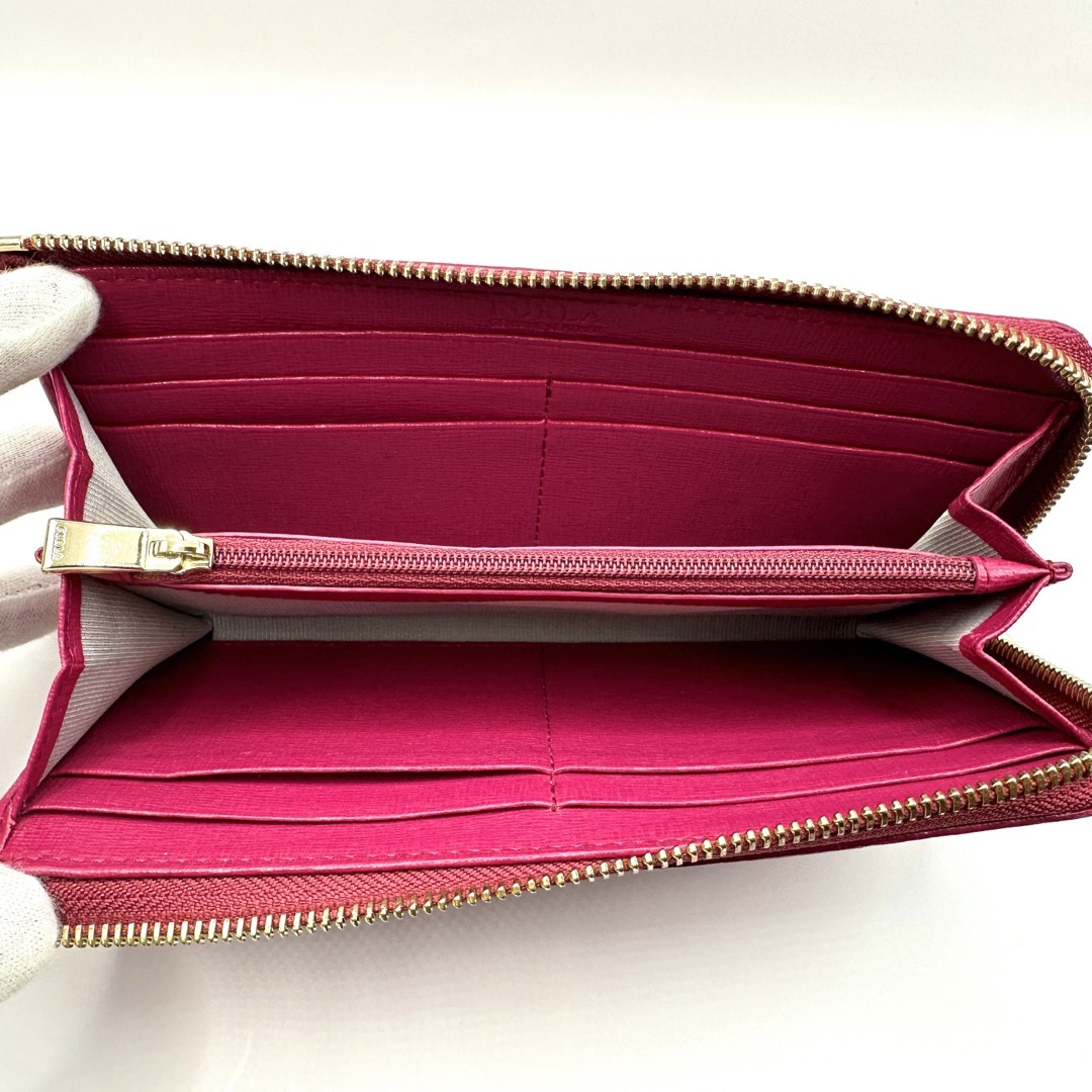 Furla(フルラ)の【美品✨】FURLA フルラ L字ファスナー 長財布 ピンク メンズのファッション小物(長財布)の商品写真