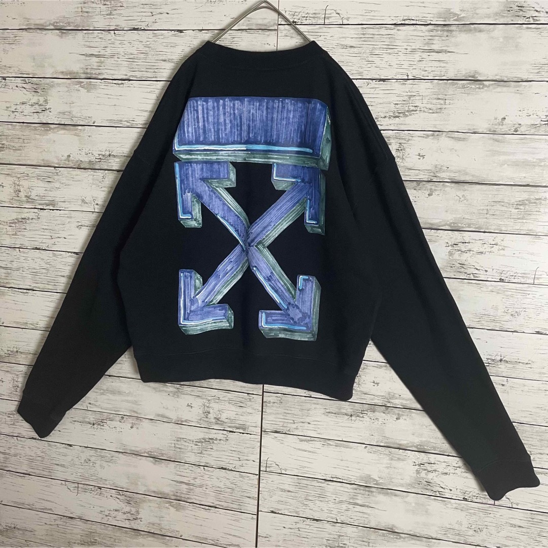 OFF-WHITE(オフホワイト)の【超絶人気モデル】オフホワイト 確実正規品 クロスアロー バックロゴ スウェット メンズのトップス(スウェット)の商品写真